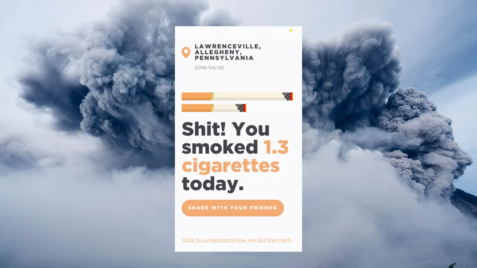 See Your City's Air Pollution Measured in Daily Cigarettes